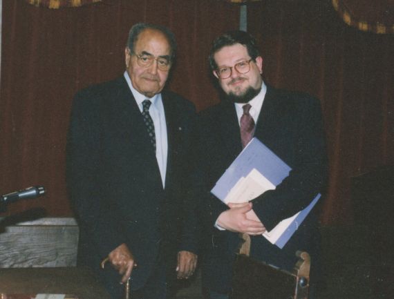2 Baquero y Santiago Castelo en la Pontificia (foto de A. P. Alencart, 1993)