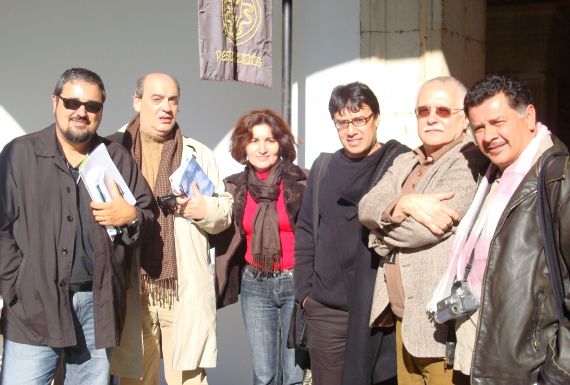 7 Aganzo, Muñoz, Jacqueline Alencar,  Álvaro Mata, Pío Serrano y Mario Alonso en Salamanca (foto de A. P. Alencart, 2007)