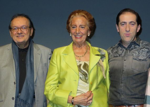 Pilar Fernández Labrador, con los poetas Pablo de tarso Correia de Melo (Brasil) y Joao Rasteiro (Portugal), durante el XVII Encuntro de Poetas Iberoamericanos