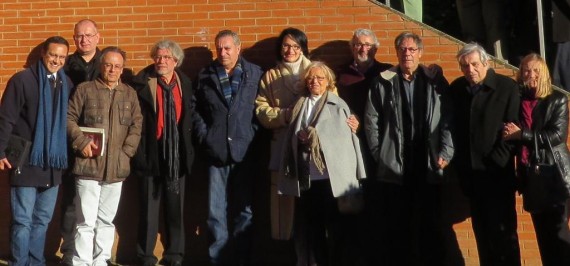 1 Carnicero, Sagüillo y Valle con parte de los poetas participantes