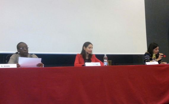 2 Noraida Mann, Carmen Palomo y Stefanía Di Leo, en el Instituto Cervantes de Nápoles