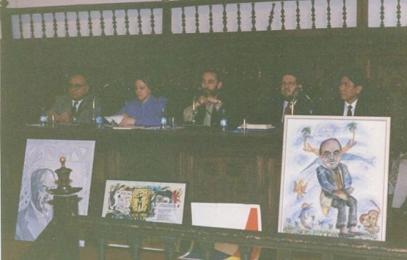 11 Brines, Ruiz Barrionuevo, Borrego, Castelo y Shimose (Aula Magna de la Pontificia, 1993. Foto de Jacqueline Alencar)