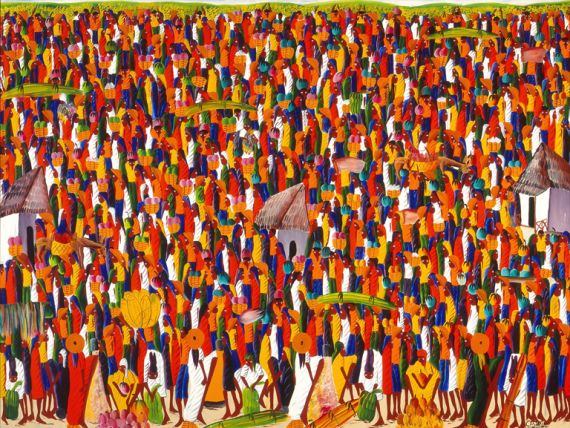 Crowded Market PAINTINGS Casimir, Laurent Haitian, b. 1928 1972 Oil on masonite 36 x 48 in. Gift of Richard and Erna Flagg (M1991.117)