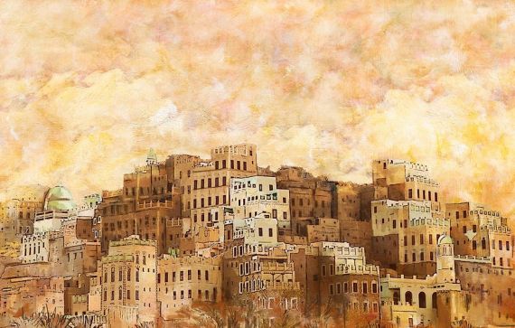 3 Old Walled City Of Shibam, pintura de Catf
