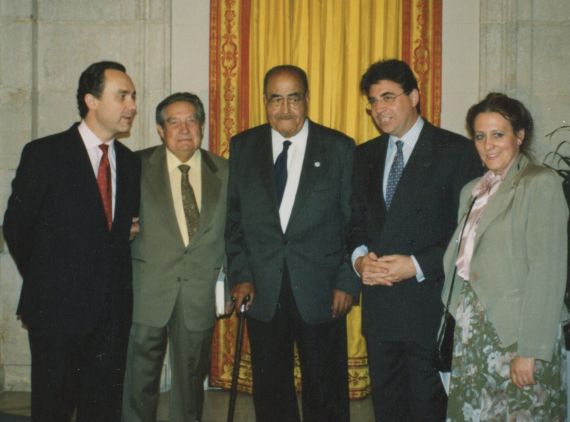 8 De Cuenca, Paz, Baquero, Siles y Ruiz Barrionuevo en Palacio Real (1993, foto de A. P. Alencart)