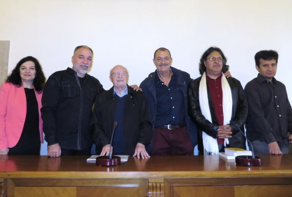 3 Noguerol, Guerra, Najenson, Santano, De San Martín, y Rodríguez Gaona (Aula Magna de Filología, 2016. Foto de Jacqueline Alencar)