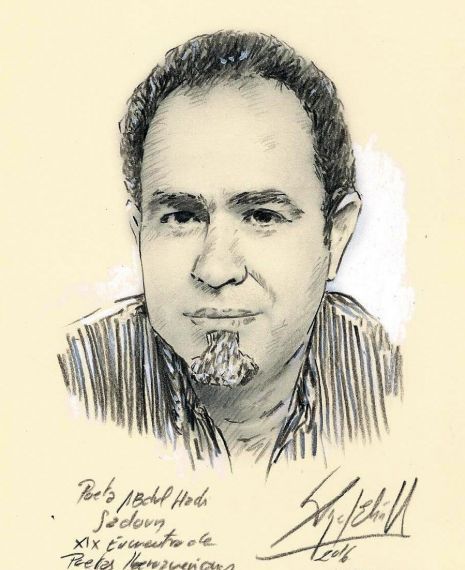 6 El poeta y traductor iraquí Abdul Hadi Sadoun, retratado por Miguel Elías