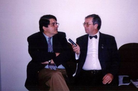 2 Sergio Ramirez -y Manuel Quiroga, durante la entrevista