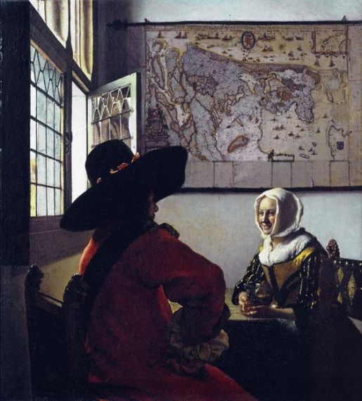 2 Militar y muchacha riendo (1658), de Vermeer