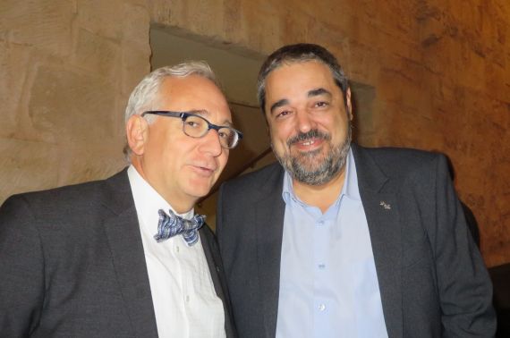 2 Duarte con el poeta Carlos Aganzo, director de El Norte de Castilla