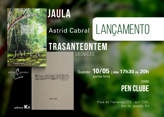 26 Este 10 de mayo se presenta el libro de crónicas 'Jaula', de la poeta brasileña Astrid Cabral