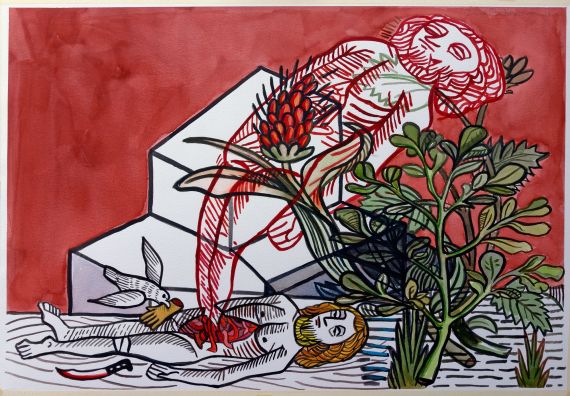 4 El Vuelo. Pintura Papel