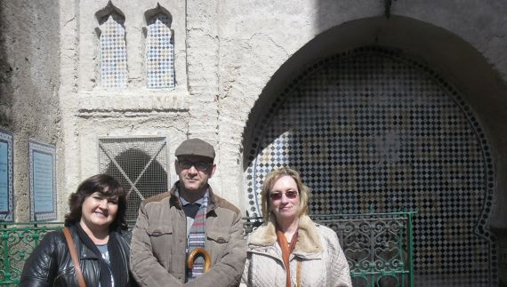 4 Maria do Sameiro Barroso con Mezouar y Mará José Sierra, en Tetuan