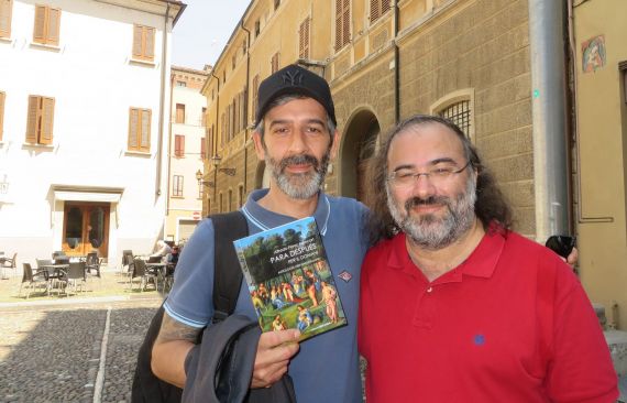 6 Alencart con el poeta Paolo Aldovrandi