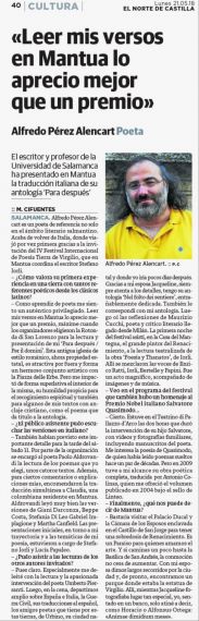 38 Entrevista a Alencart (El Norte de Castilla)