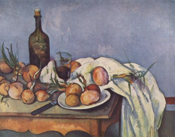 4 Paul Cézanne - Bodegón con botella y cebolla