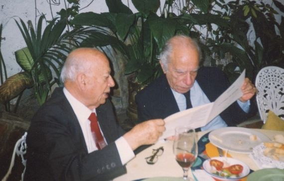 8 Gonzalo Rojas y Alejandro Romualdo en Madrid (foto de A. P. Alencart)