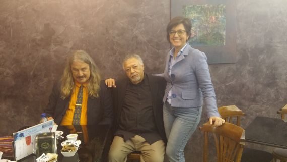 14 Ilja Leonard Pfeijffer, José Pulido y Mayela Barragán