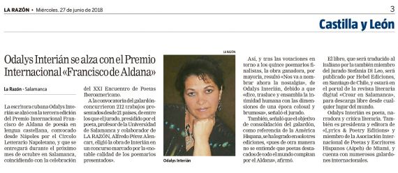 14 Premio Aldana (Noticia en La Razón)