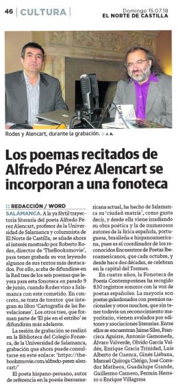 24 Poemas recitados de Alencart (El Norte de Castilla)