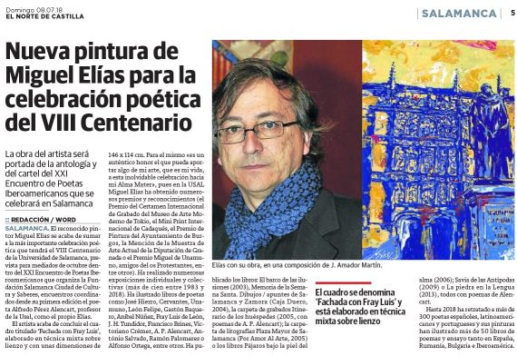 3 Pintura de Miguel Elías para el XXI Encuentro de Poetas Iberoamericanos (El Norte de Castilla)