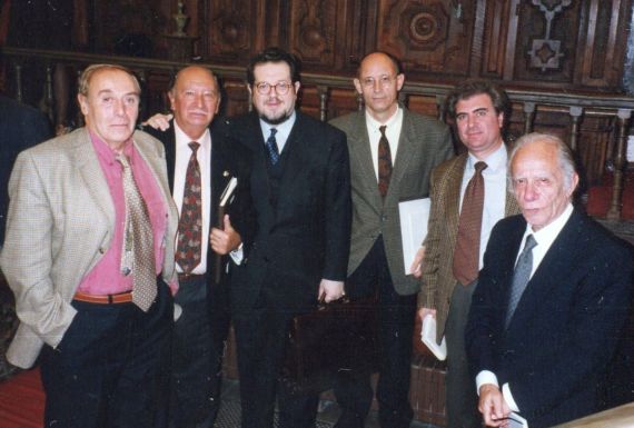 6 Tundidor, Pepe Ledesma, Castelo, Pidra, Molina y Romualdo, en el I Encuentro de Poetas (1998)