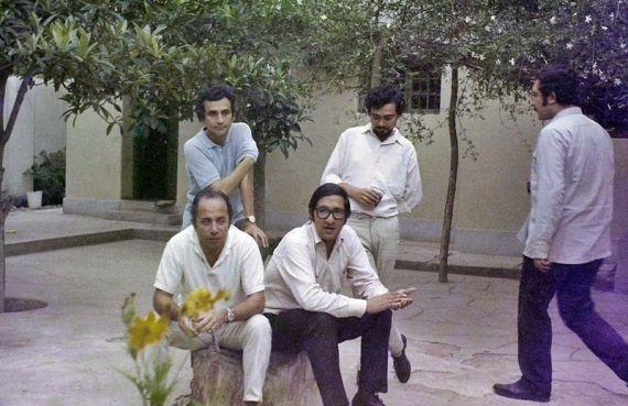 7 De pie Corcuera, Lorenzo Osores llegando Paco Bendezú. Sentados Alejandro Romualdo y Winston Orrillo. Foto Eduardo Gargurevich