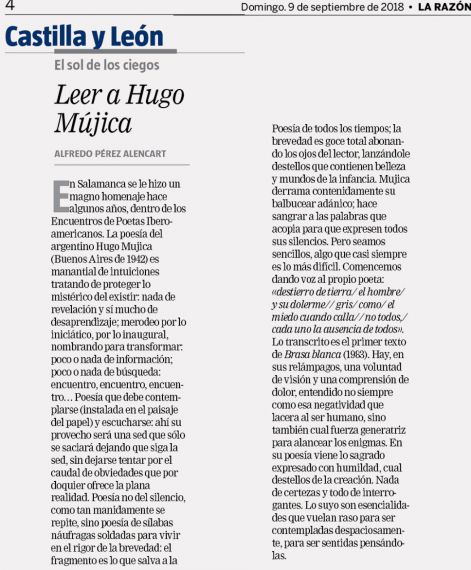 14 Leer a Hugo Mujica (de A. P. Alencart)