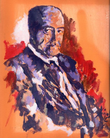 2 Retrato de Gastón Baquero, obra de Miguel Elías (Salamanca, 2014)