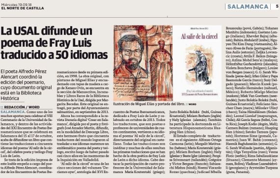 6A Poema de Fray Luis traducido a 50 idiomas