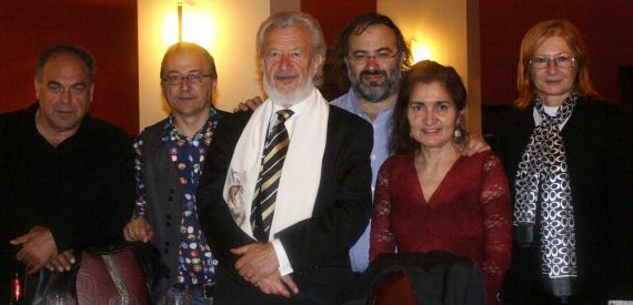 9 Amador, Elías, Bilosnic, Alencart, Jacqueline Alencar y Lovrencic en el Colegio Fonseca