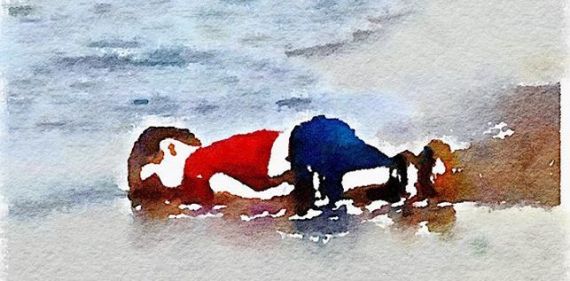 6 Aylan Kurdi, viñeta de Charlie Hebdo
