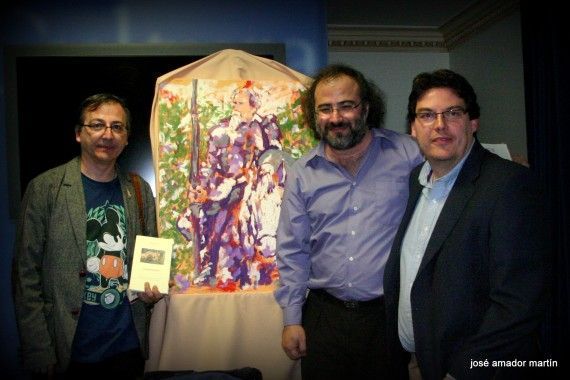 4 El pintor Miguel Elías, Alencart y Boris Rozas (foto de José Amador Martín)