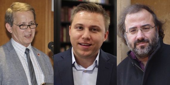 2 Luis Fajardo, Andy Wickham y A. P. Alencart, de las entidades convocantes