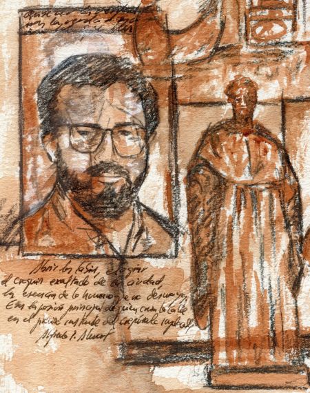 3 A. P. Alencart y estatua de Fray Luis, de Miguel Elías (2001)
