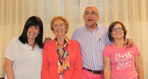 6 Annie Altamirano, Pilar Fernández Labrador, Carlos Blanco y Natividad Gómez Bautista, en el Aula Dorado Montero (SonLetras)