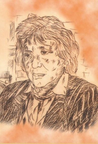 17 Retrato de Olga Orozco, grabado de Miguel Elías