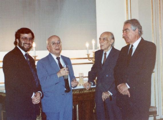 9 Alencart, Rojas, Westphalen y Mutis (Palacio Real de Madrid, 1991. Foto de Jacqueline Alencar)