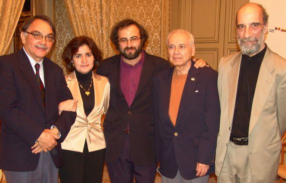 5 Eugenio Montejo, Jacqueline Alencar, Alfredo Pérez Alencart, Pompeyo del Valle y Raúl Zurita (Salamanca, 2005)